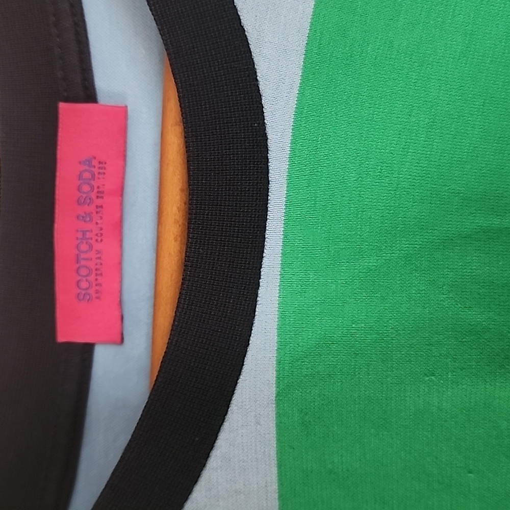 Scotch & Soda Large Color Block Pocket T-Shirt Pe… - image 4